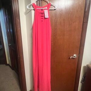 Hot Pink sleeveless Maxi
